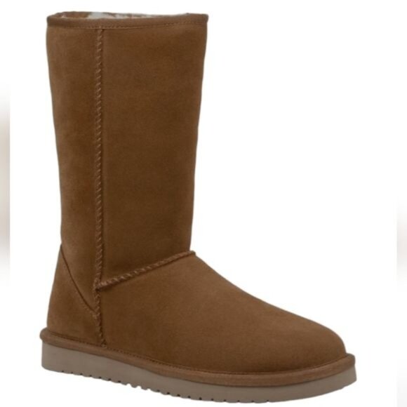 Koolaburra UGG Tall Winter Boots Chestnut Brown Leather Suede Women's WOMAN'S 6 - Picture 16 of 16